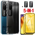 Чехол и стекло Poco M3 Pro, чехол противоударный Poco M4 Pro 5G Xiaomi Poco X3 Pro Противоударный чехол поко м3про чохли SILICONE Poco Fone F3 X3 Poco m3 Pro покофон ф3 поко x3 про поком3 поко м3 про