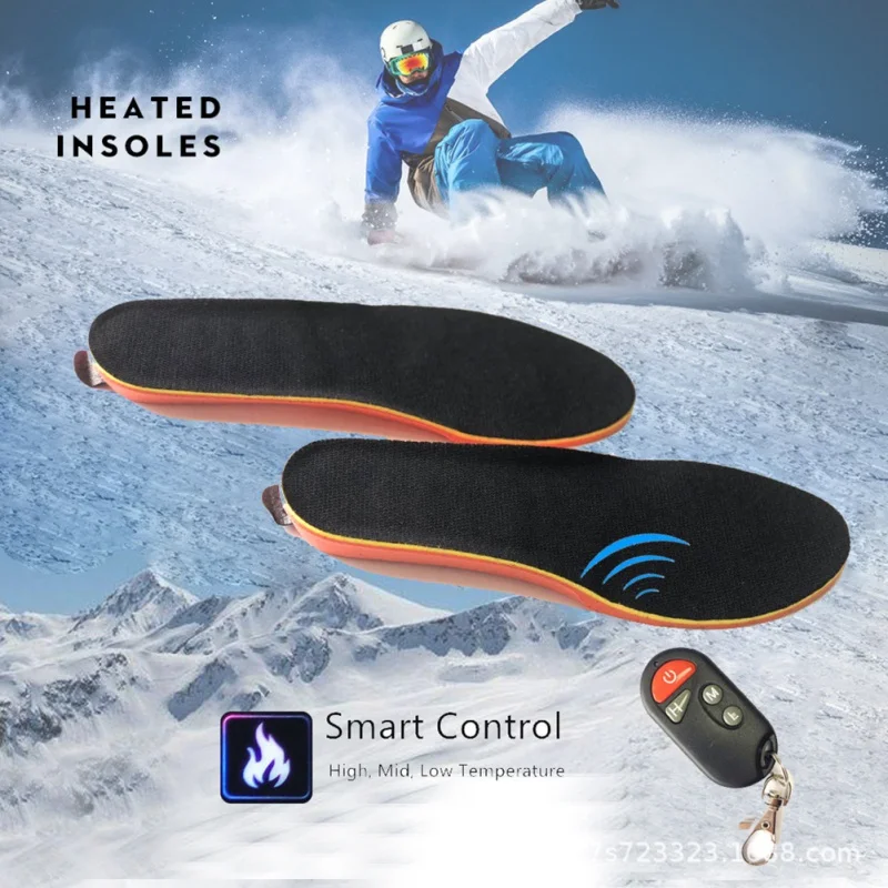 

Electric Heating Insoles With Remote Control 1800mAh Rechargeable Warm Heated Insoles Winter Sport Hunting Skiing Shoes Pads