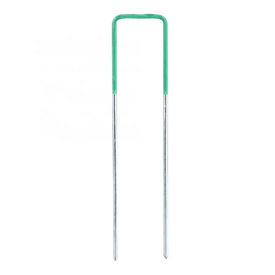 100 шт. полузеленая искусственная трава газон U образные булавки для сада Колышки