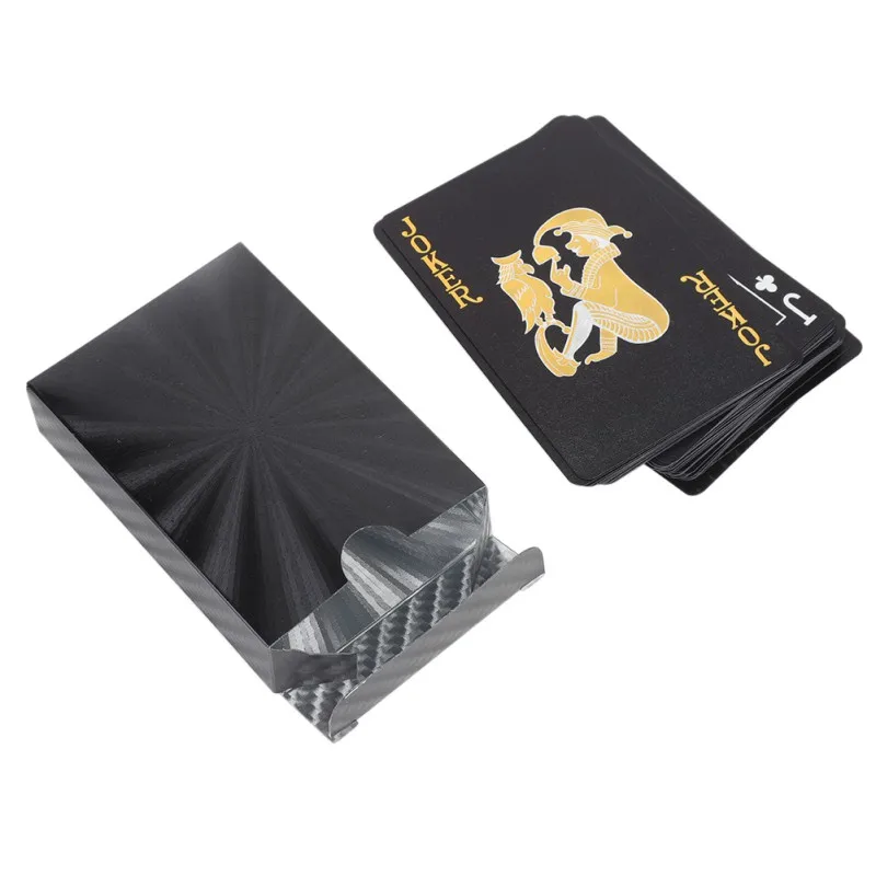 Водонепроницаемые игральные карты пластиковые покерные Роскошные крутые черные