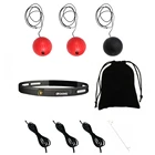 Набор боксерских мячей с повязкой на голову, эластичная веревка для ударных мячей, тренажер для скоростного бокса, тренировки реакции и ловкости, оборудование для фитнеса