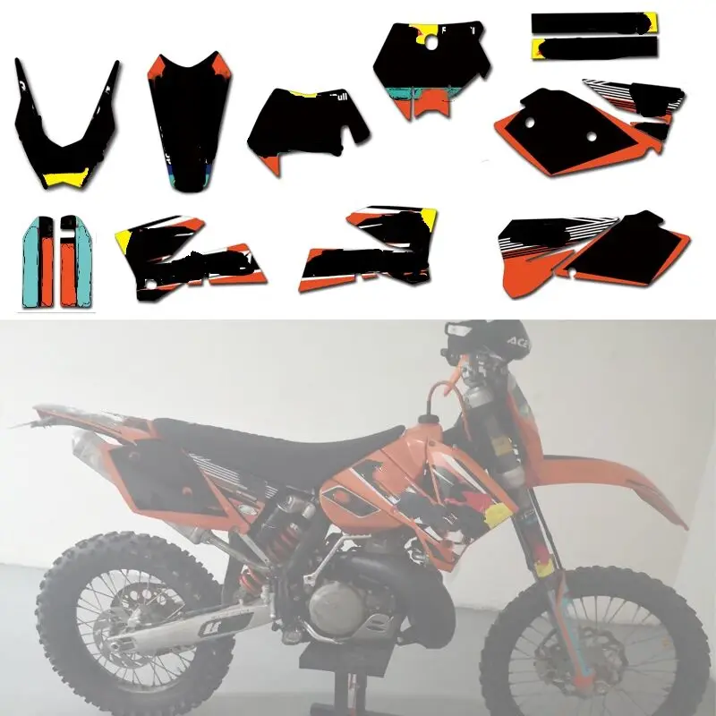 Графика команды на заказ наклейки ногти деко Комплект для 125 200 250 300 400 450 525 540 EXC 2003