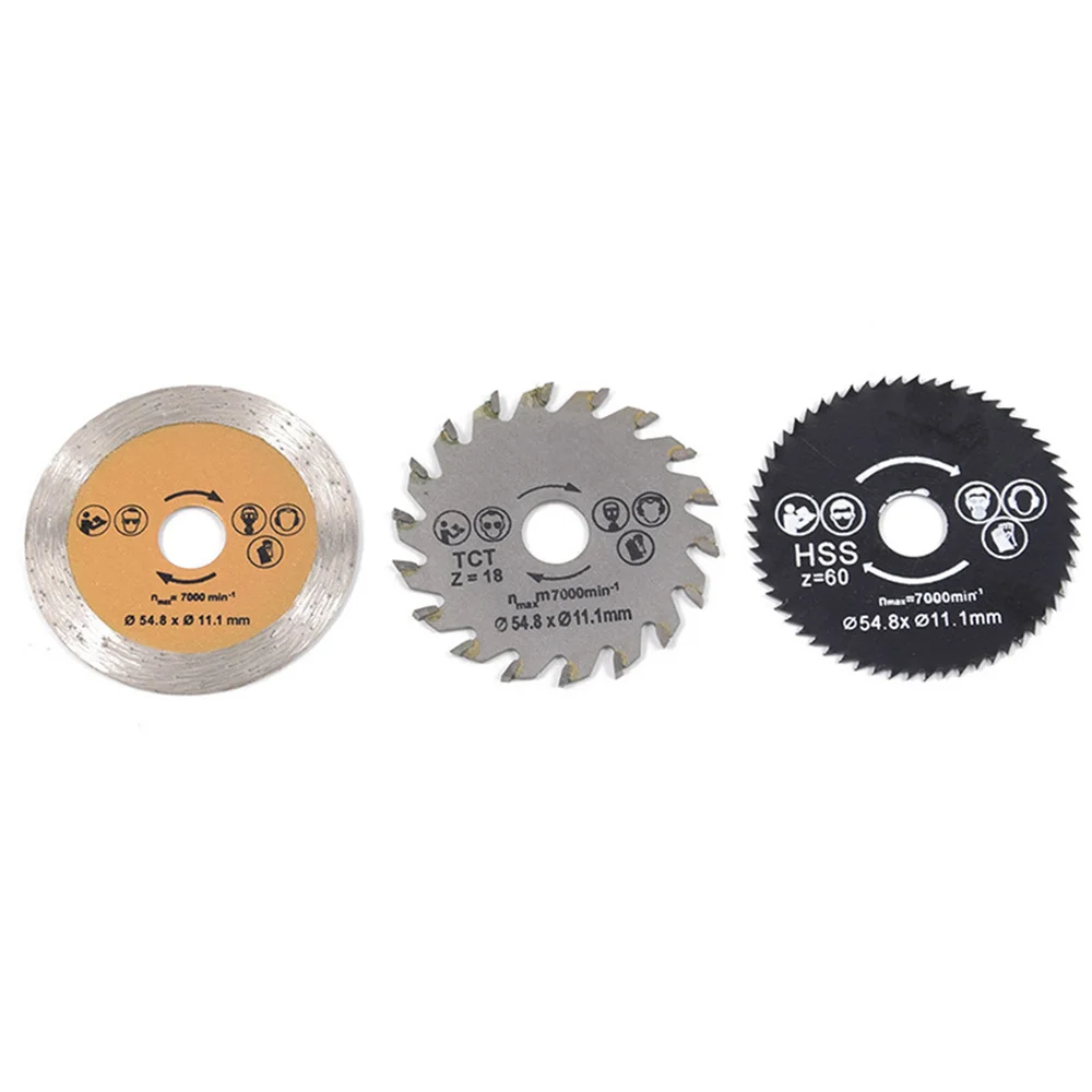 

3PCS 54.8MM Mini Circular HSS TCT Cutting Rotary Tool for Concrete Cement Wood