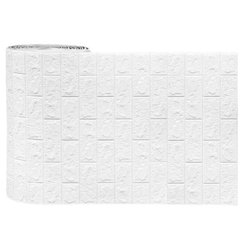 

3D-обои 70 см x 5 м, наклейка с непрерывным рисунком кирпича, водостойкая наклейка, украшение для дома, самоклеящиеся обои