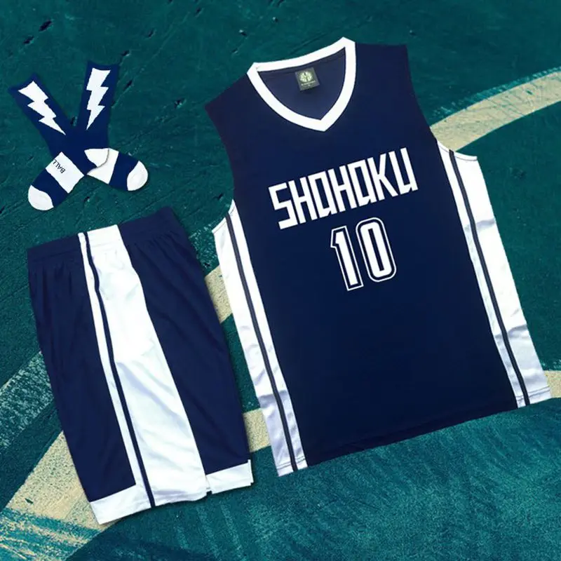 Аниме Slamdunk Hanamichi Sakuragi косплей костюм номер 10 принт SHOHOKU баскетбольная команда