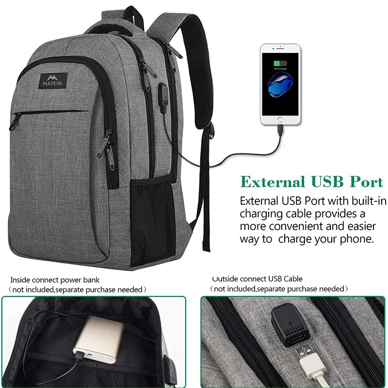 Рюкзак женский для путешествий 15 6 дюйма вместительный с usb-зарядкой | Багаж и