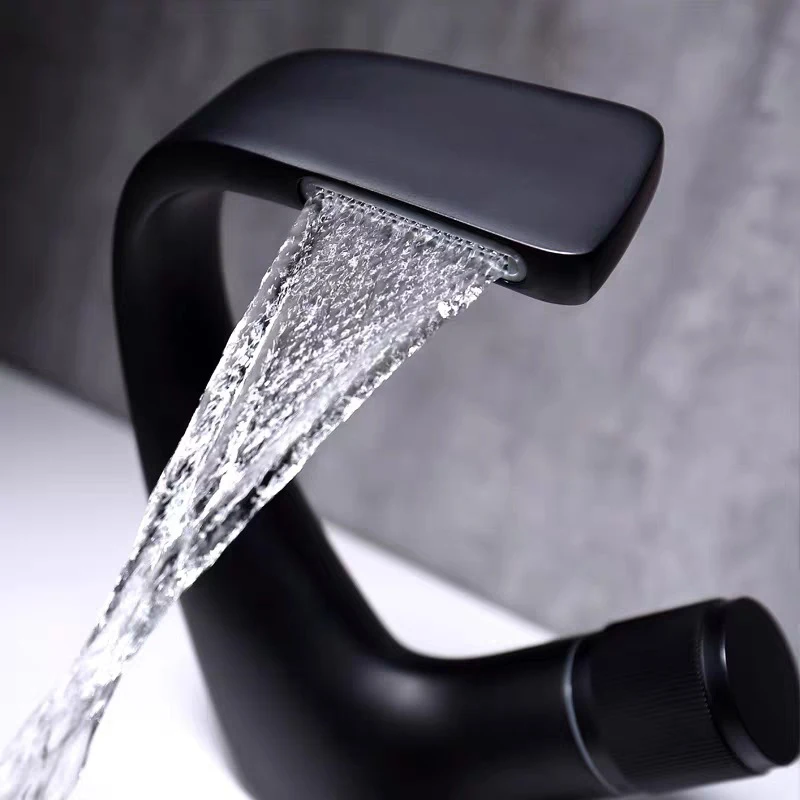 

Newly Swan Faucet Centerset Bathroom Sink Faucet Dual Sealed Waterfall Single Handle Sink Faucets Bathroom Sink
