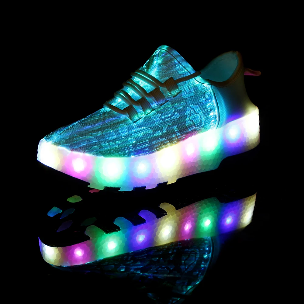 Новинка 2019 USB зарядка LED красочные детские модные кроссовки с одним/двумя колеса
