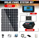 Система солнечной энергии 110220 В, зарядное устройство для солнечной панели 18 Вт, инвертор 4000 Вт, контроллер заряда 30 А, полный комплект для выработки электроэнергии