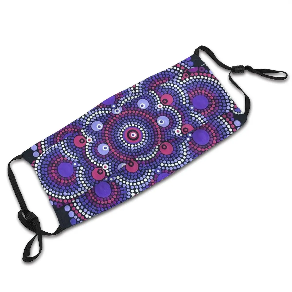 

Hyacinth Mandala Reusable Face Mask Bohemian Boho Dust Protection Cover Respirator Muffle Mask with Filters