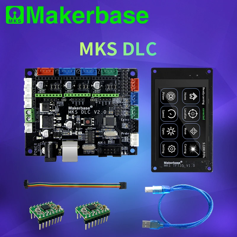 Makerbase MKS DLC GRBL автономный лазер CNC плата управления TFT35 TFT24 сенсорный экран Замена