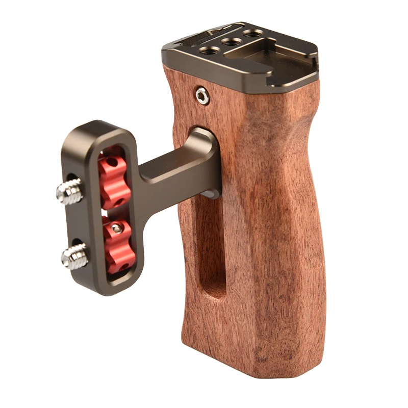 VLOGMAGIC мини древесины Боковая ручка с двойной 1/4 &quot 20 винтовое крепление для Camaer