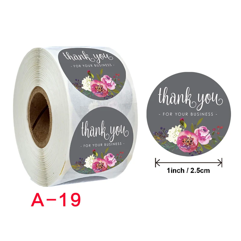 

Thank You Stickers 100 Pcs Flowers Round Sealing Label Sticker For Gift Decoration Business Packaging Stationery