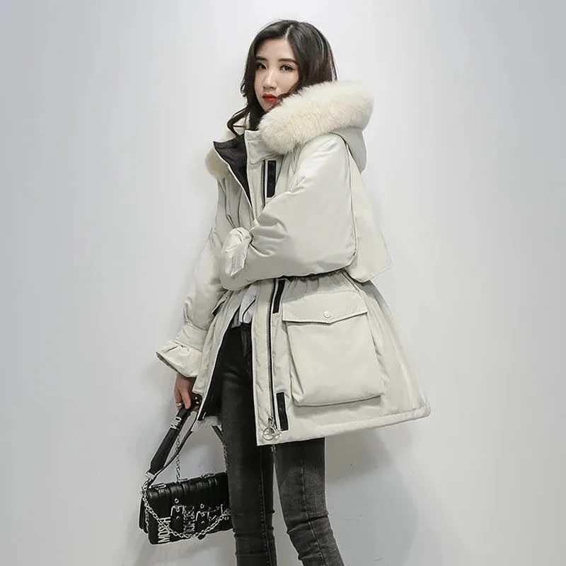 Middle Winter Jackets Coats Women Long Thick Korean 2021 New Women's Loose And Thickened Cotton With Large Ukraine Miegofce