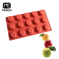 silicone molds 15 cavity apple shape cake mold pastry form mousse dessert mould muffin baking pan cake decorating tools