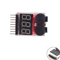 12pcs 2in1 1 8s lipo battery voltage testerrc low voltage buzzer alarmbattery monitor checker tester for 1 8s lipoli ionlim