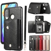 luxury with lanyard case sfor coque huawei p30 lite pro mate 20 pro lite case fashion wallet pu leather stand cover phone bags