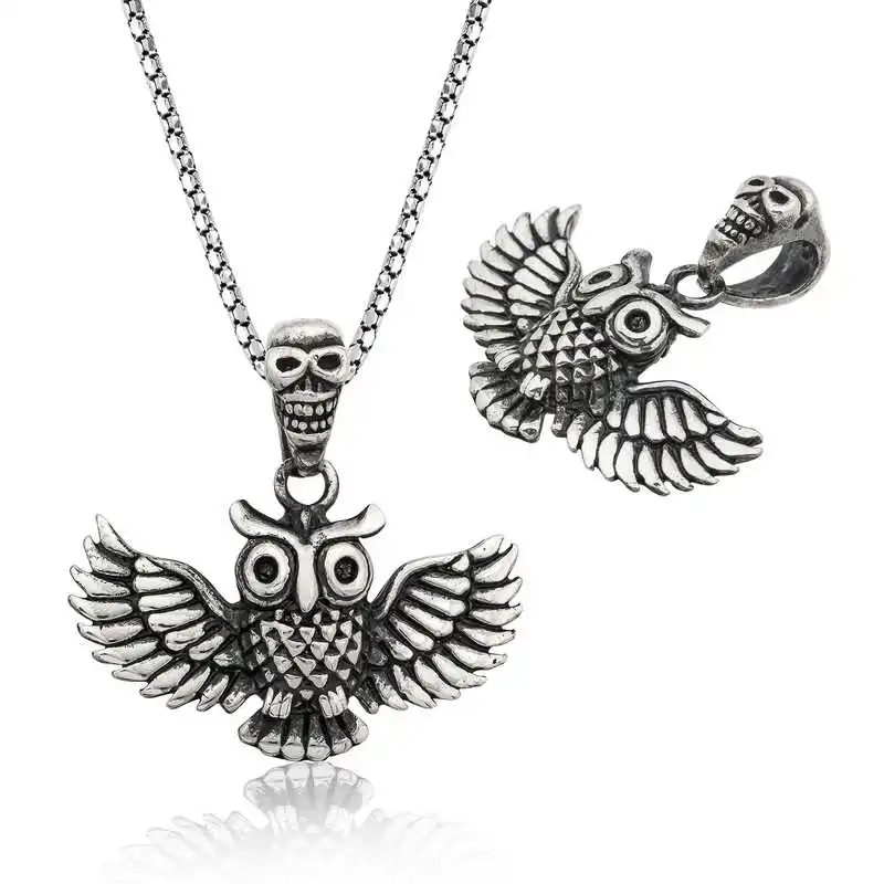 

Silverlina Silver Owl Men 'S Necklace