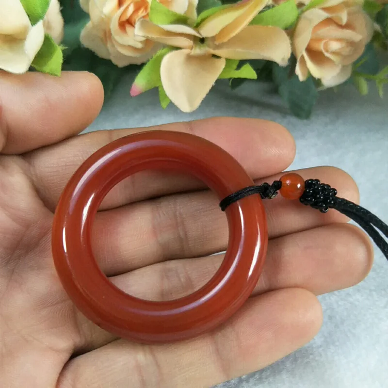 Красный агат халцедон кулон с пряжкой ювелирное изделие счастливый безопасный