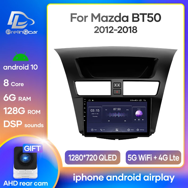 Prelingcar Android 10 без DVD 2 Din Автомобильный Радио Мультимедийный видеоплеер навигации GPS