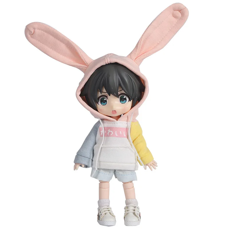 1 шт. Новая Одежда для куклы bjd 1/12 BJD OB11 кукла мультяшное животное Толстовка шляпа
