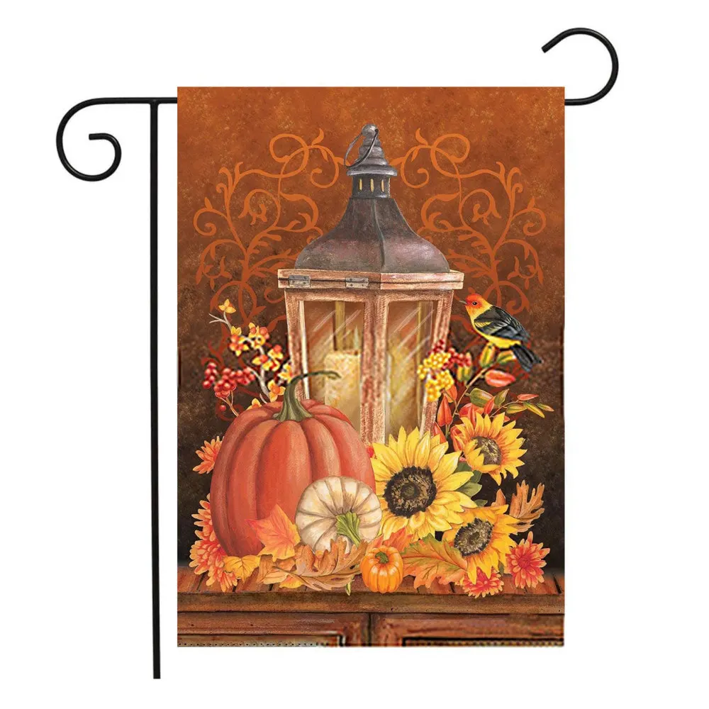 

Welcome Fall Flag Ornament Pumpkin Sunflower Design Double Sides 30x45cm Home Yard Craft Thanksgiving Decor Banner Flags