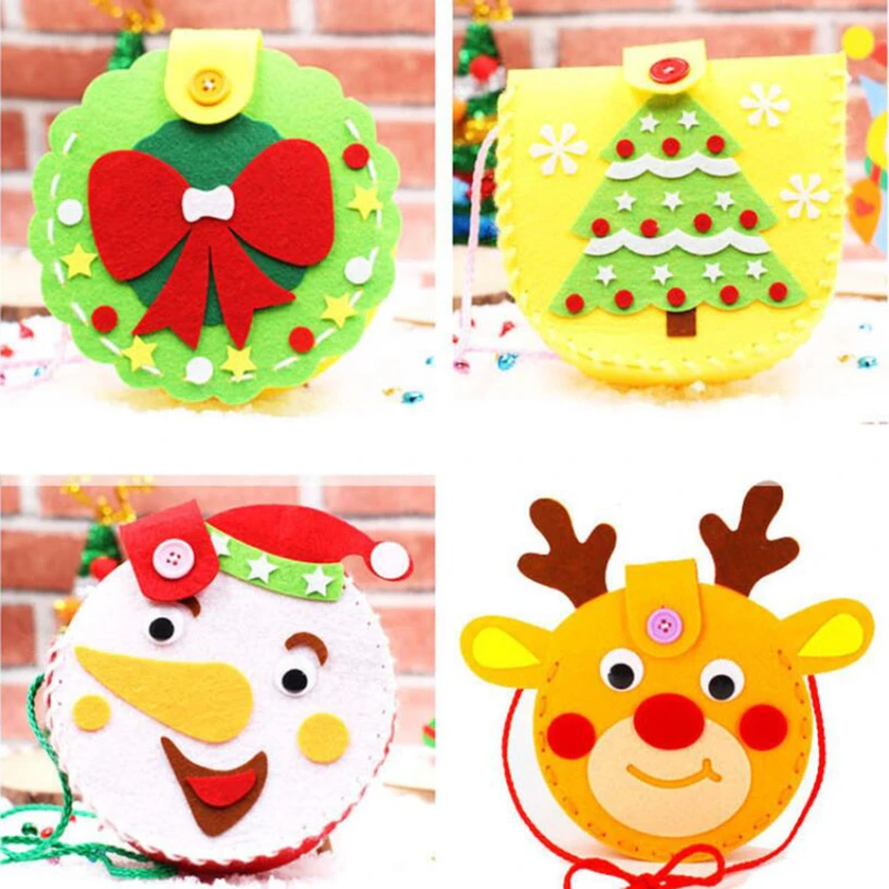 DIY Kindergarten Christmas School Bag Handicrafts Educational Crafts High Quality Kids Educational Girl/boy Christmas Gift