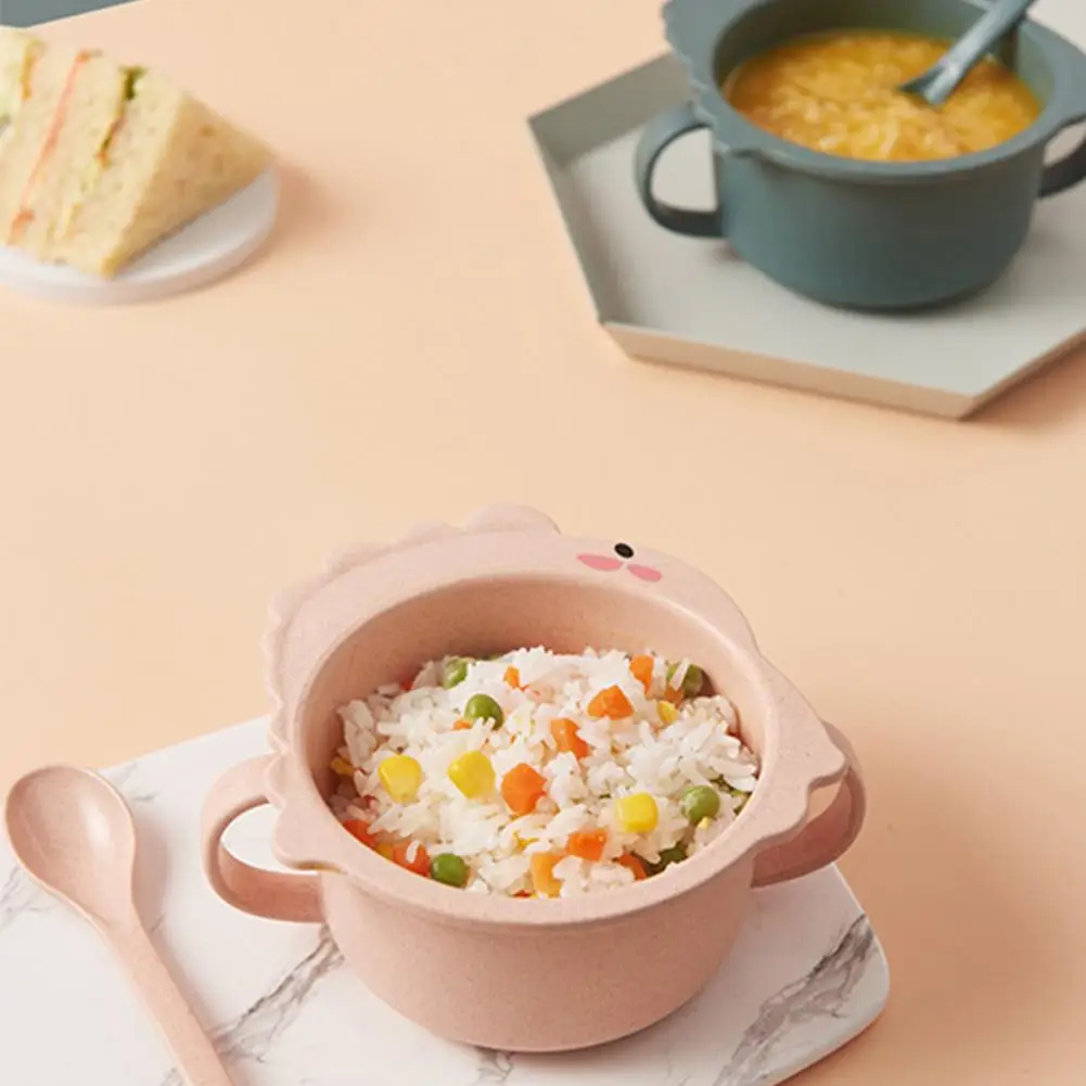 

4Pcs/Set Children Tableware Anti-hot Dinosaur Pattern Eco-friendly Kids Feeding Dishes Set for Cute Food Grade Cutlery Set Kids