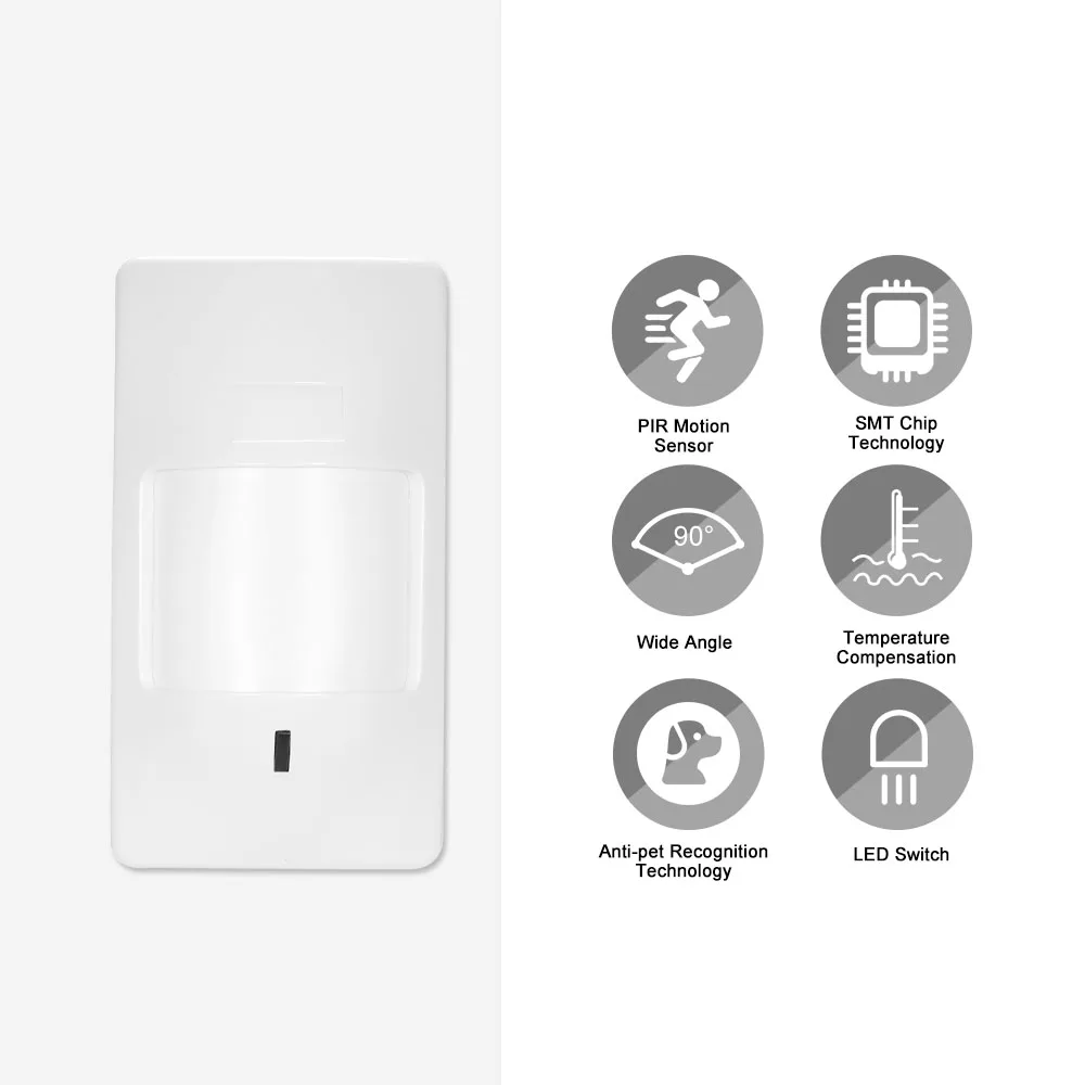 Анти Pet PIR датчик движения Проводная сигнализация двойной инфракрасный детектор