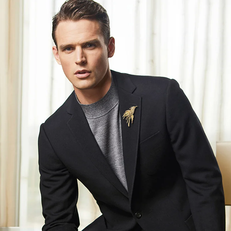 Модный металлический горный хрусталь животное брошь с Ястребом булавка для