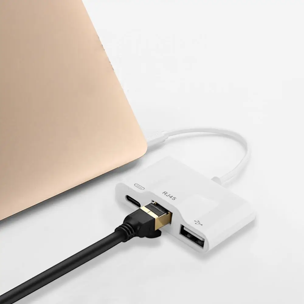 USB-C концентратор к USB type C RJ45 адаптер Поддержка PD Быстрая зарядка для samsung Galaxy huawei