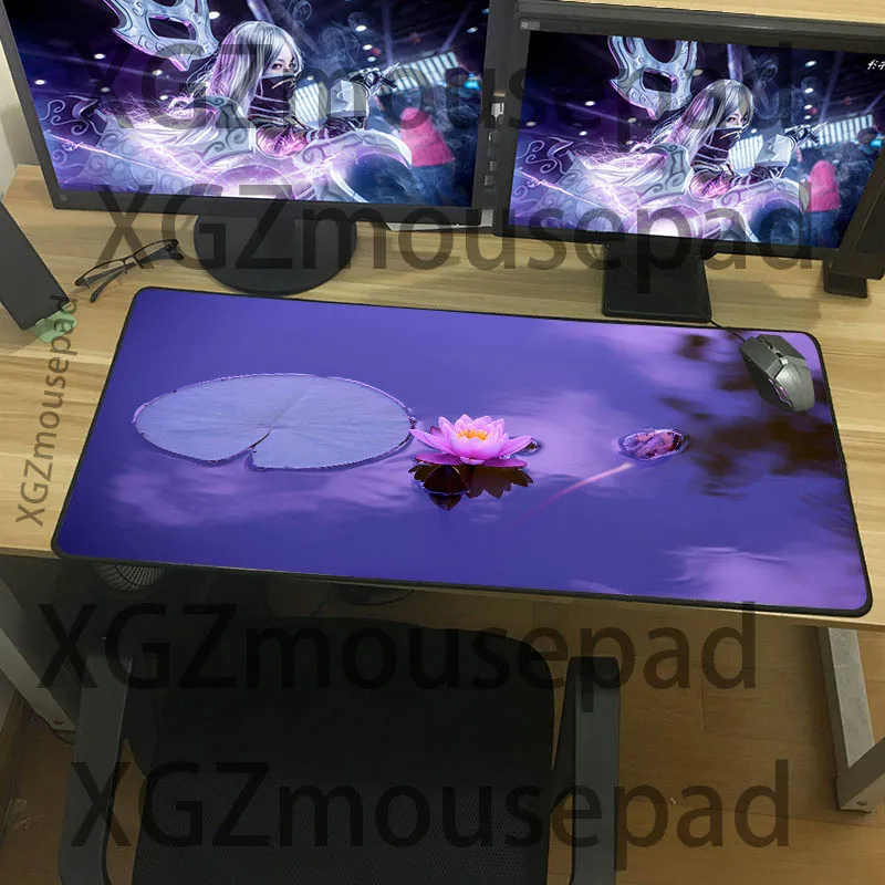 

XGZ Exquisite lotus pattern mouse pad flower series as a table pad computer game essential high-speed non-slip keyboard pad