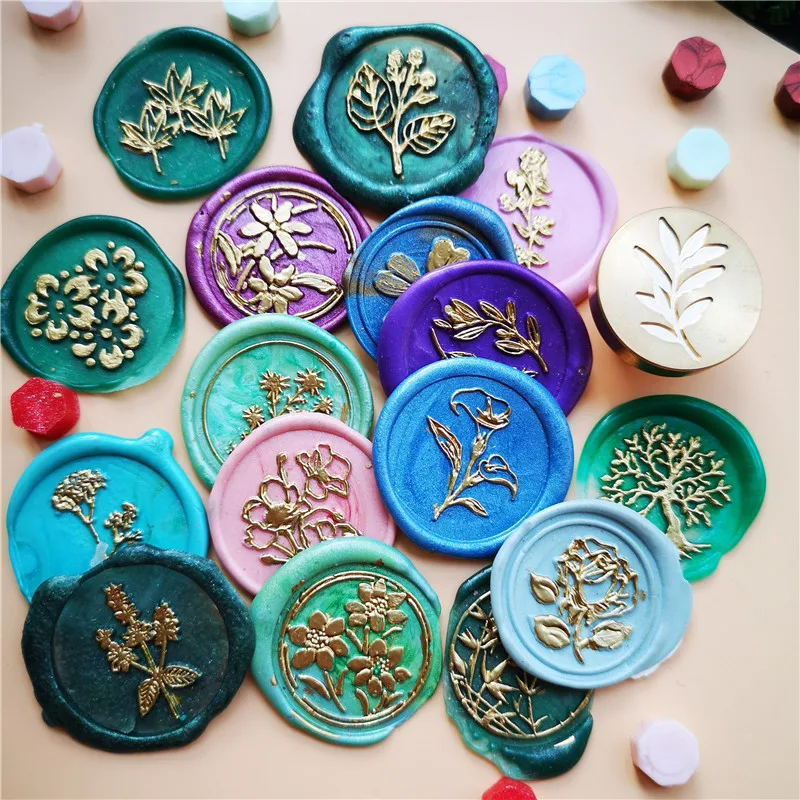 Штамп для печати растений листьев цветов воска бамбук Подсолнух утро слава древо