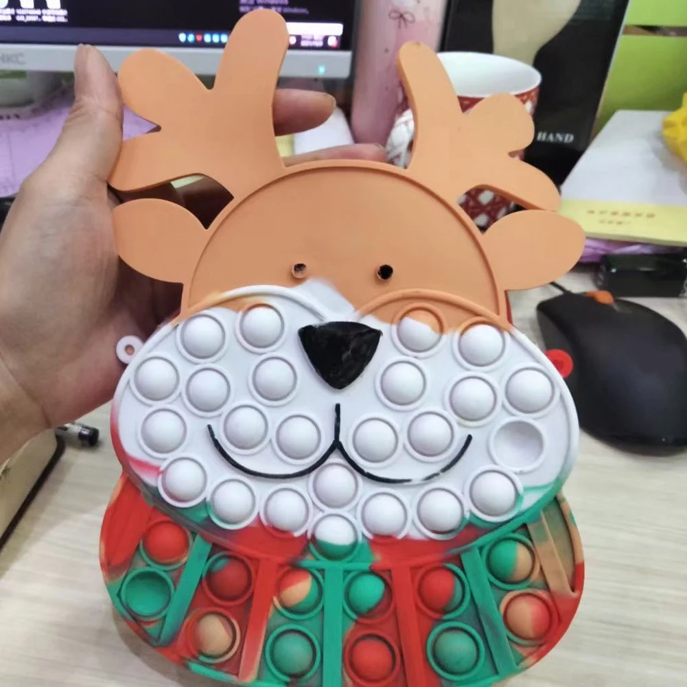 

Causal Women Bubble Shoulder Bag Stress Relief Toys Messenger Bag Silicone Concentration Small Purse Handbags