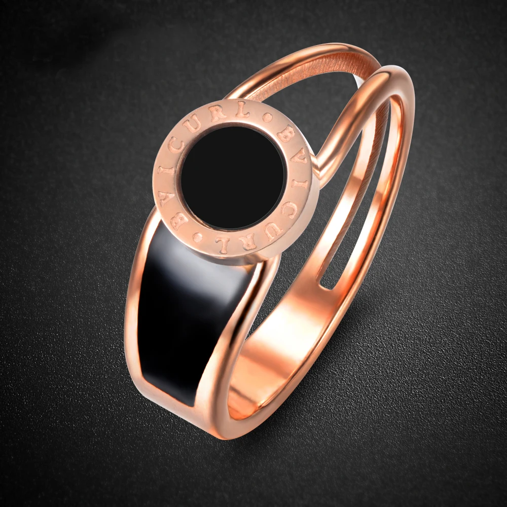 Классическое ювелирное изделие Lokaer из нержавеющей стали и акрила кольца с