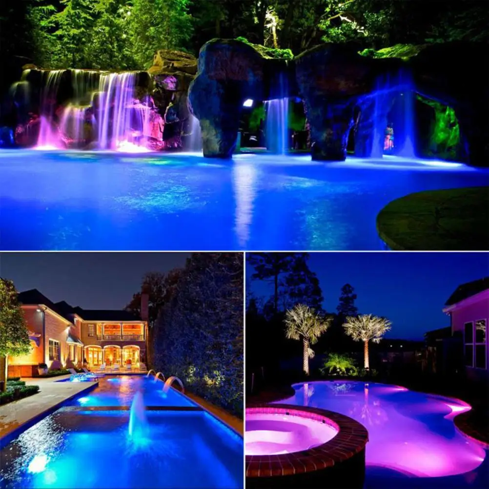 

Led Swimming Pool Light 12W 38W Remote Control Led Ip68 Waterproof UnderWater Light Pond Lights RGB Led Piscina Luz Spotlight