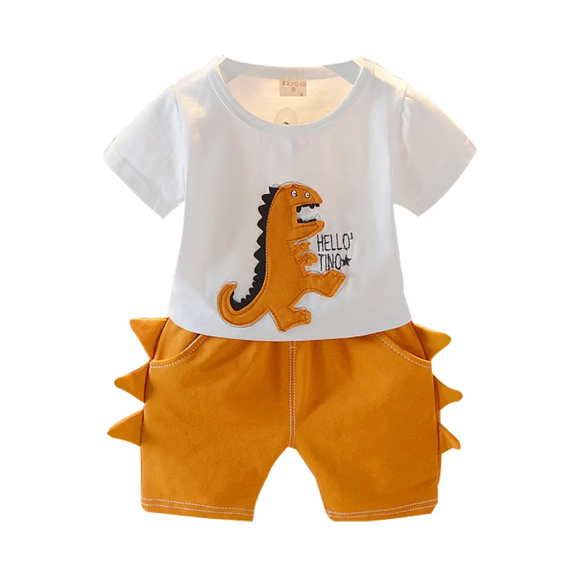 

Children's Summer Clothes Small Fresh Male Treasure Cotton Short-sleeved Suit Baby Short-sleeved Pants Kids Two-piece Thin BT31