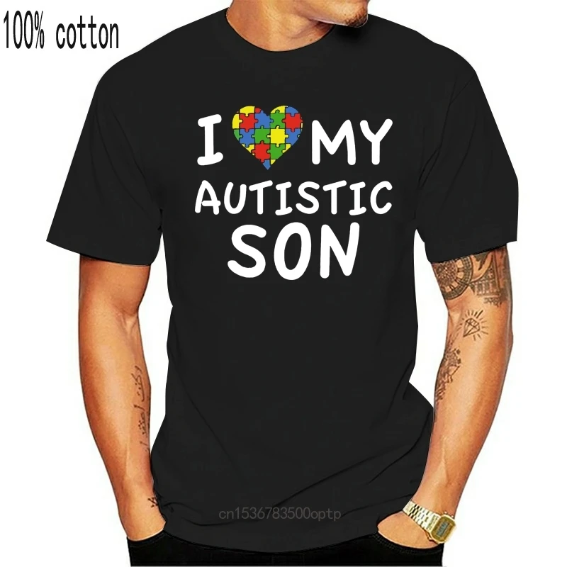 

New I Love My Autistic Son T-Shirt Autism Awareness 2021 Gifts