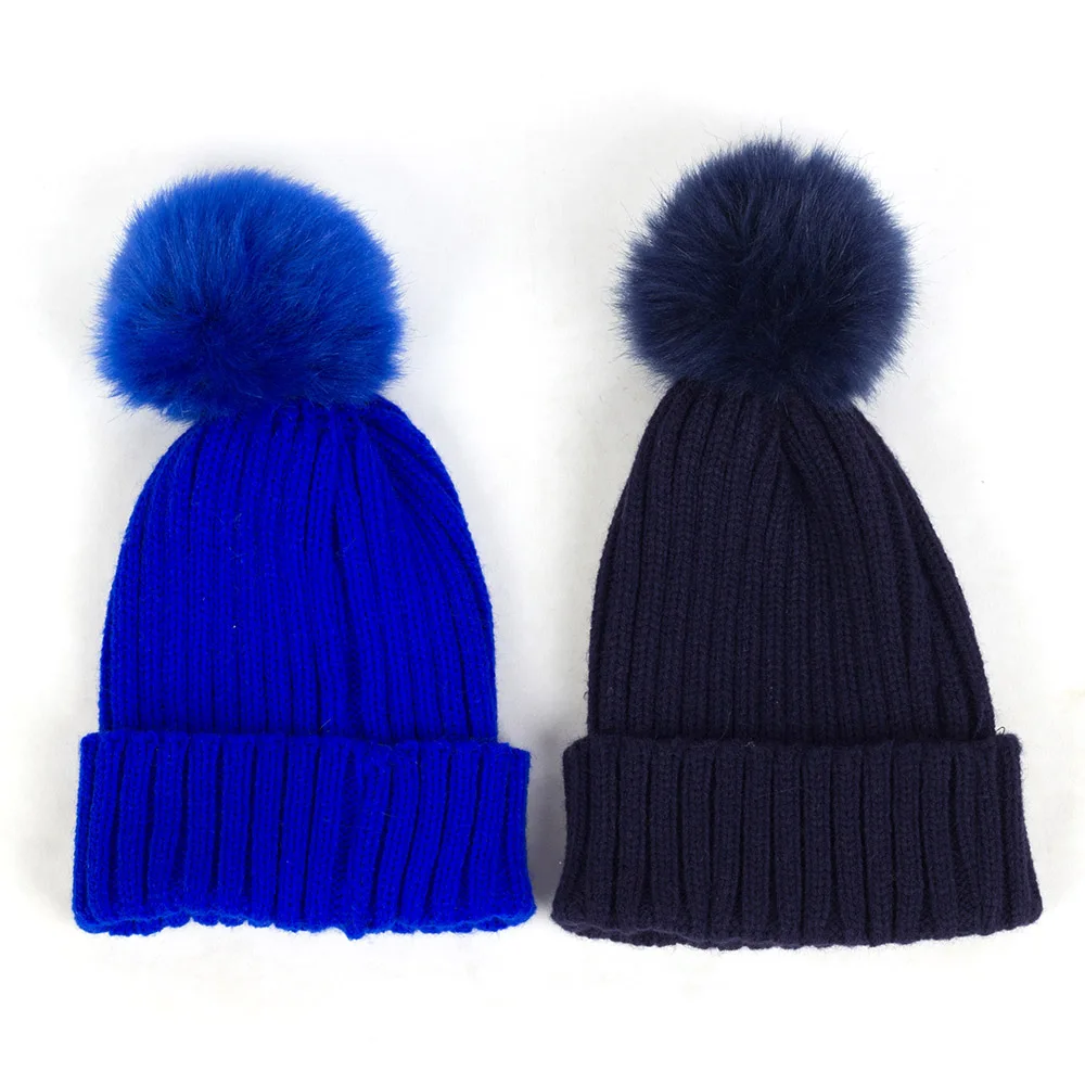 Geebro/Милая зимняя детская вязаная шапка для ребенка детские шапки девочек и