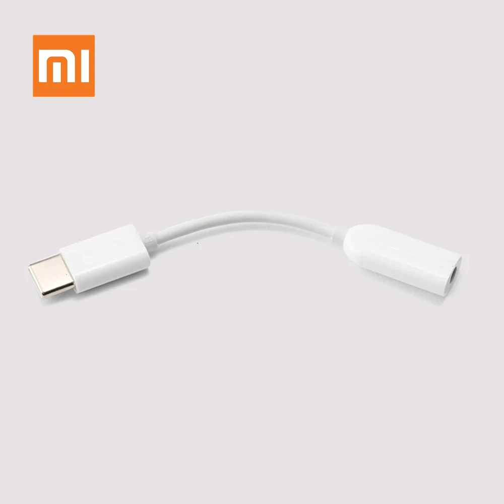 Оригинальный аудиоадаптер Xiaomi со штекером Type-C на гнездо 3 5 мм Type C наушники Aux Mi6 Mi 6