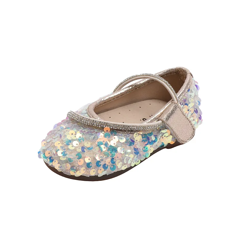 

Туфли детские с блестками и мягкой подошвой, размеры 21-30