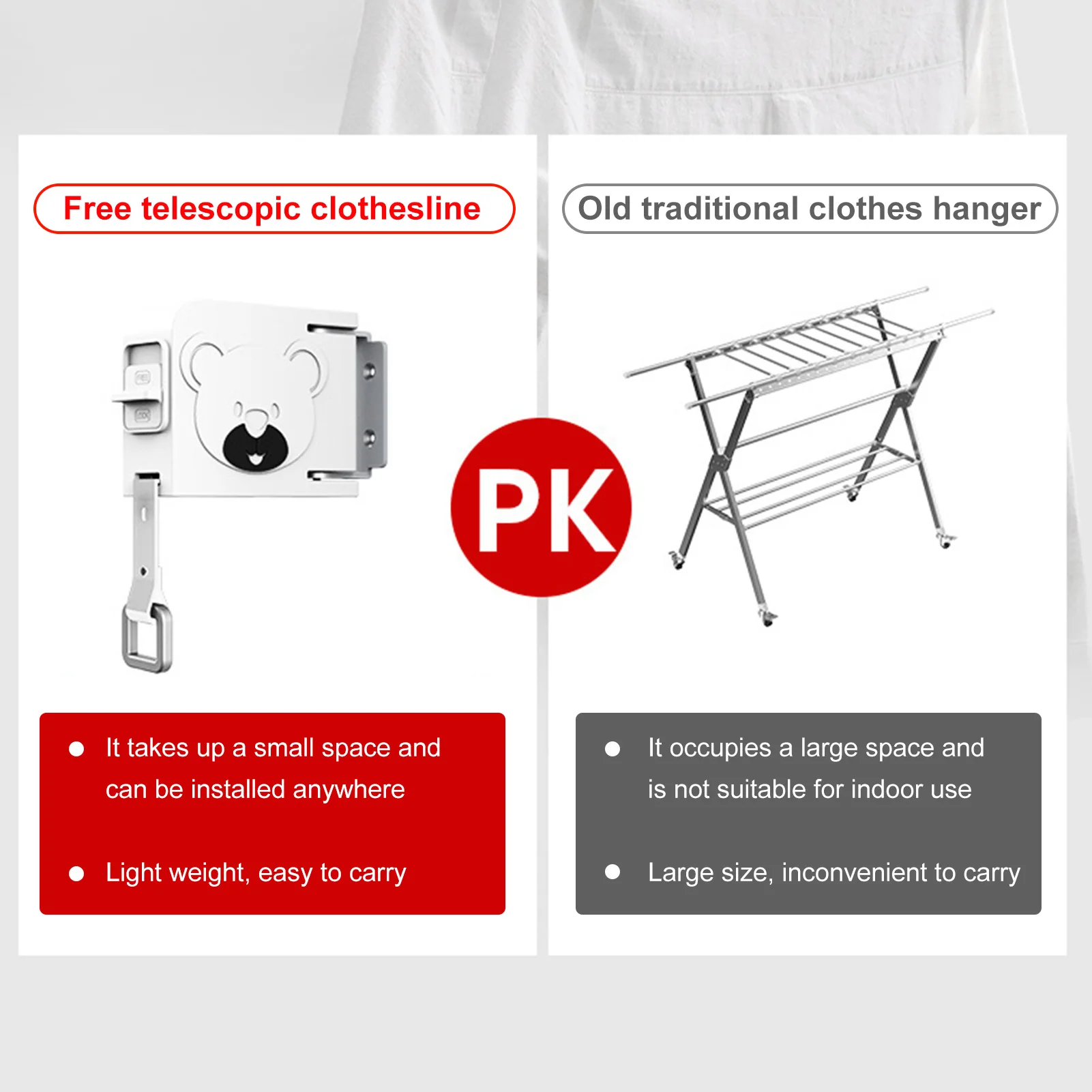 Выдвижная линия для одежды расширенная сушки с 34 шт. подвесным отверстием