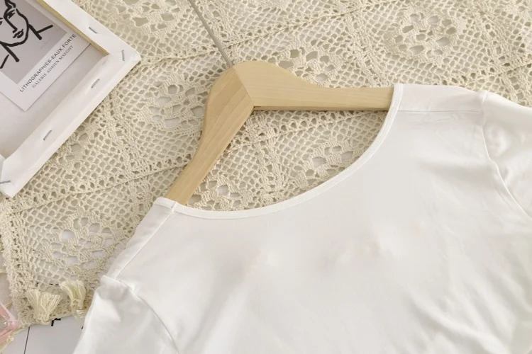 

2021korean Style Sexy round Neck Solid Color Bottoming Shirt Women's Summer Innerwear Short Sleeve Ins Top Slim Fit Slimming