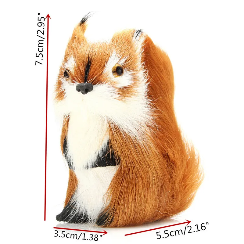 1 шт. пушистая белка украшение Рождественский подарок подвесное дерево флис