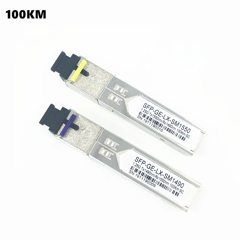 Волоконно-оптический модуль SC SFP 1 25G 20/40/60/80/100KM 1310/1490 нм одноволоконный оптический