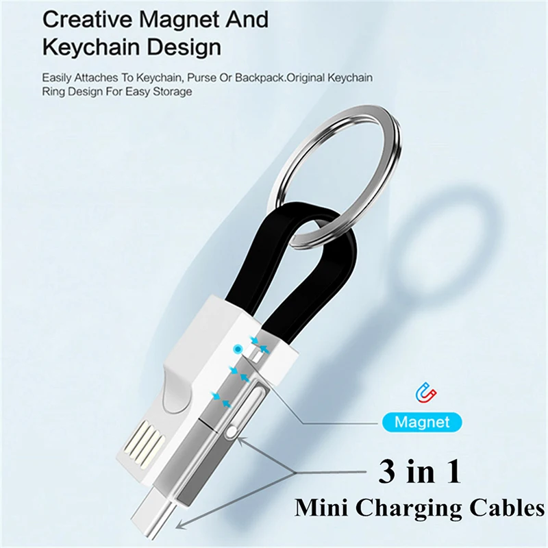 3 в 1 Магнитный USB кабель Micro Type C 2A Быстрая зарядка для Samsung Huawei Xiaomi MI9 смартфон мини