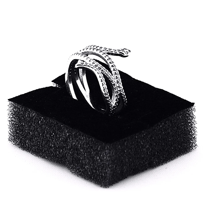 

925 Sterling Silver Silver Snake Ring Cubic Zirconia For Jewelry Women Anniversary Gift