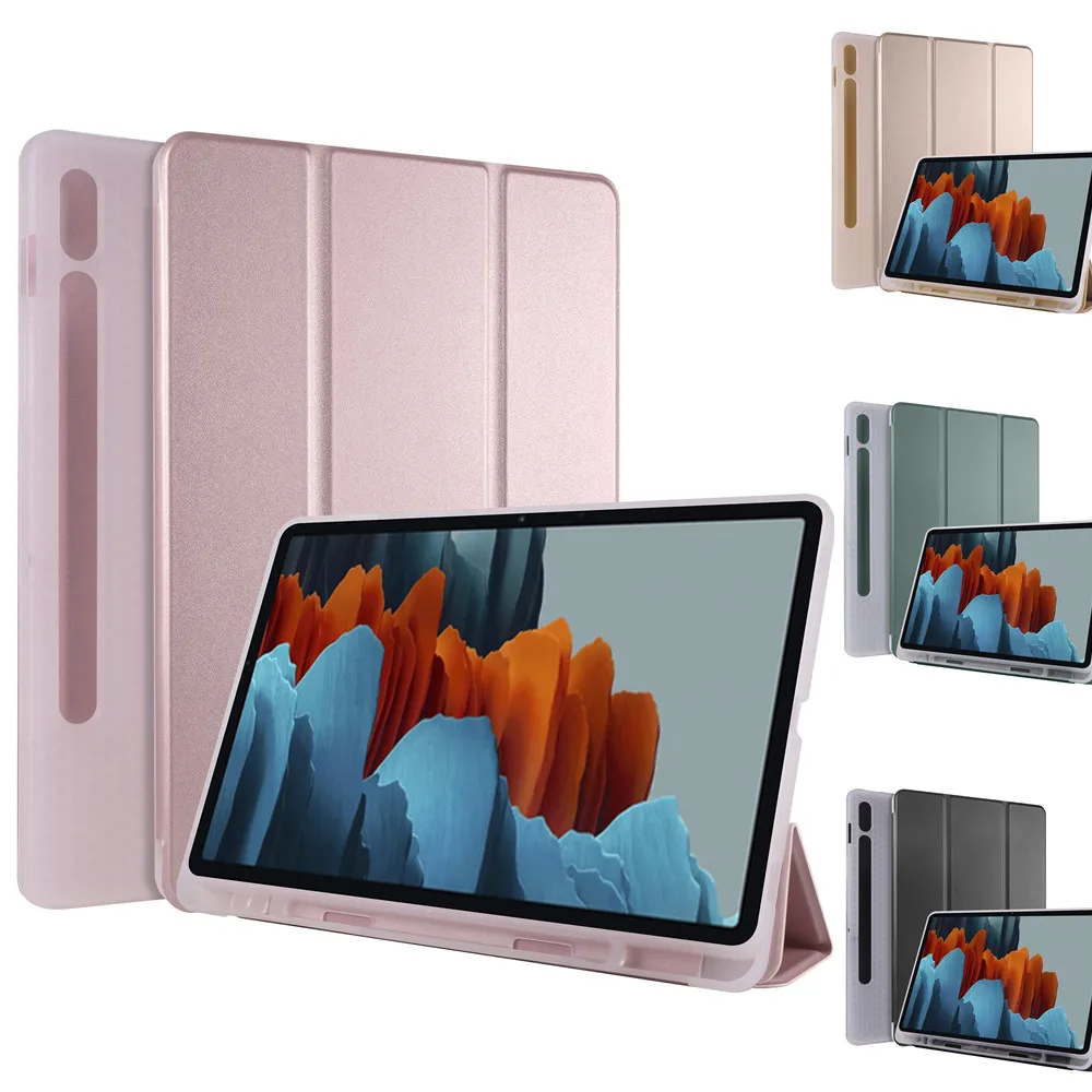 Мягкий чехол с держателем для ручки Samsung Galaxy Tab S7 T870 Plus T970 A7 T500 T505 S6 lite P610 |