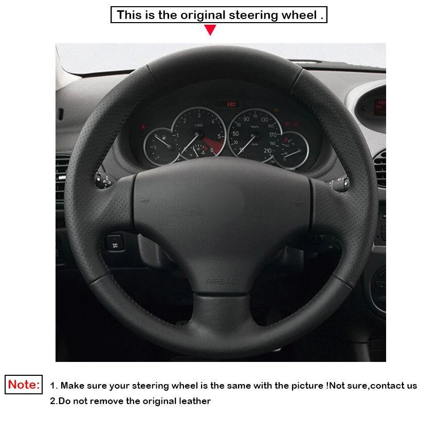 Сшитая вручную черная замшевая кожаная фотопленка для Peugeot 206 1998 2005 SW 2003 206|Чехлы