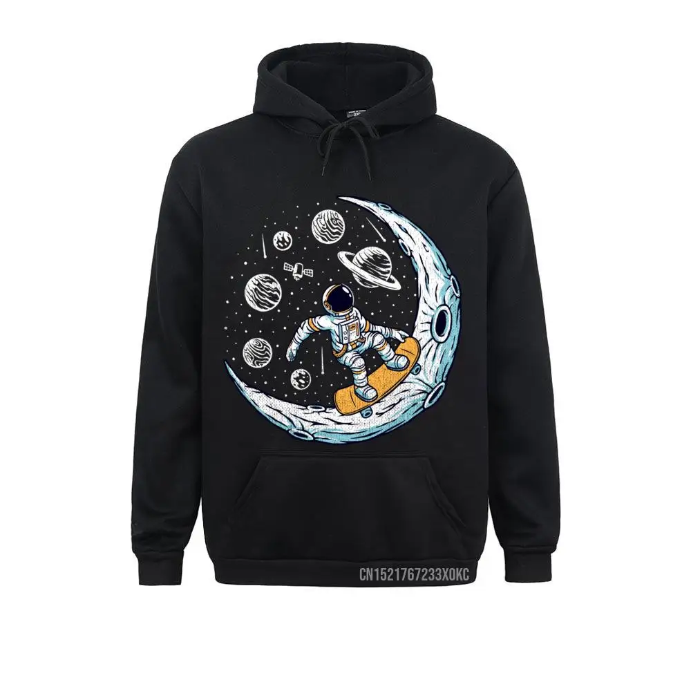Skating Astronaut Moon Kids Skater Boys Skateboard Hoodie Hip Hop Hoodies For Male New Design Sweatshirts Printed On Clothes